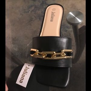Black Juliana sandal size 8